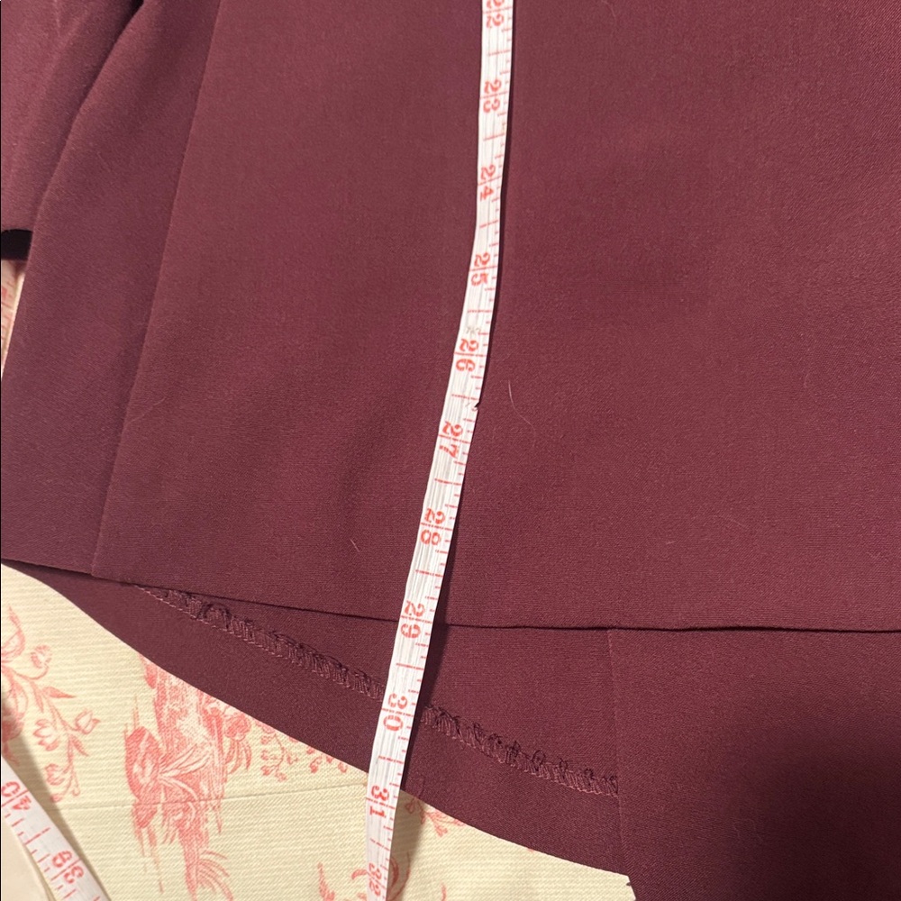 VENUS Burgundy Blazer with Black Accents - Picture 2 of 4